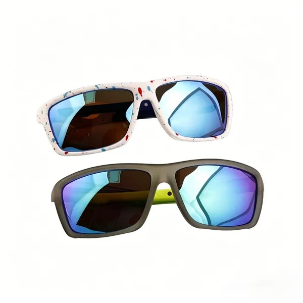 Multi-colored Speckled Riding Sunglasses