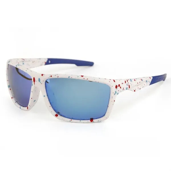 Multi-colored Speckled Riding Sunglasses