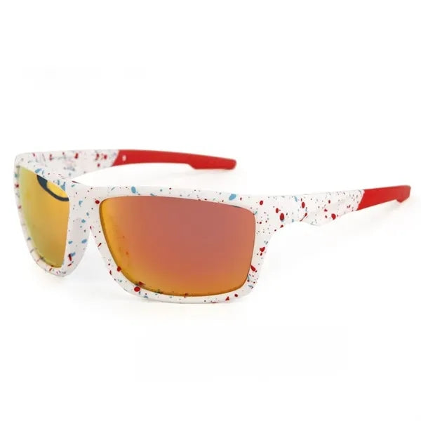 Multi-colored Speckled Riding Sunglasses