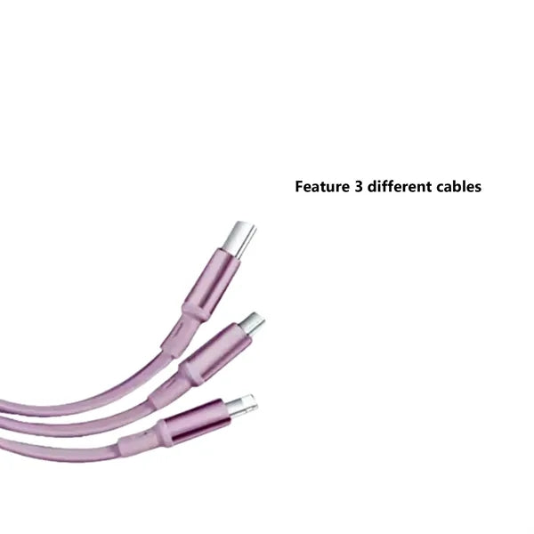 Eco Wheat Straw Three In One Fast Charging Cable