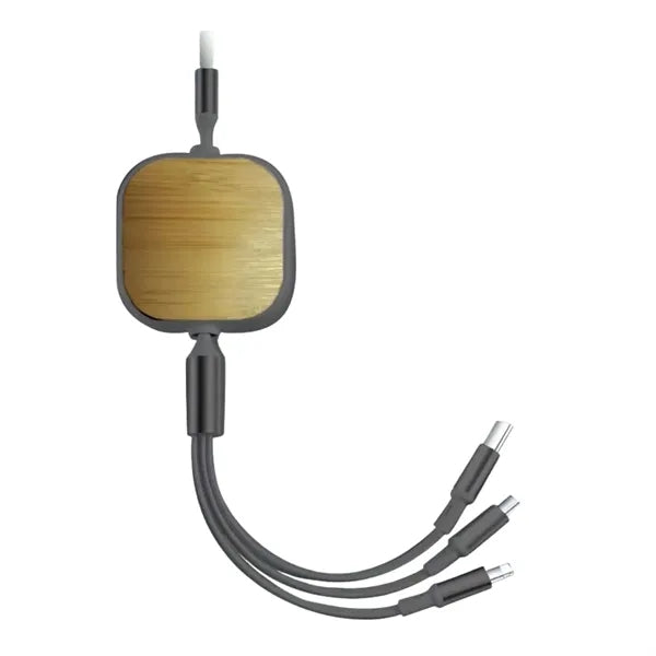 Eco Wheat Straw Three In One Fast Charging Cable
