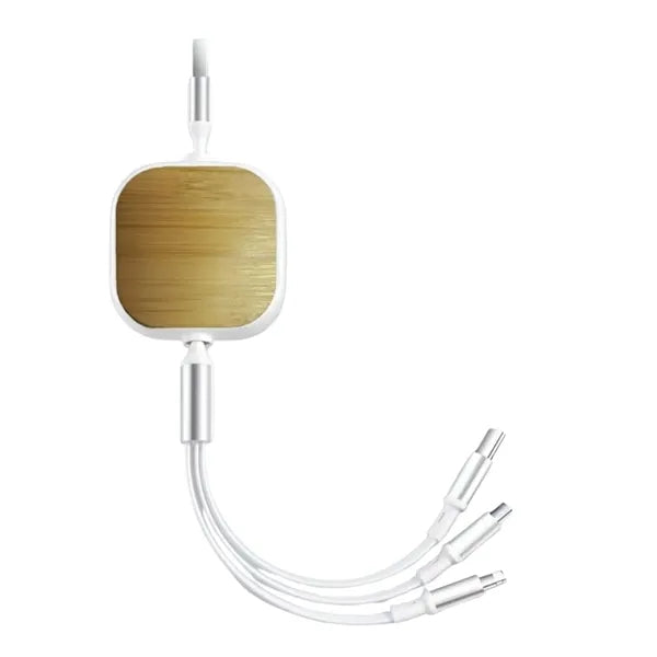 Eco Wheat Straw Three In One Fast Charging Cable
