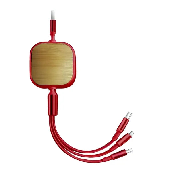 Eco Wheat Straw Three In One Fast Charging Cable