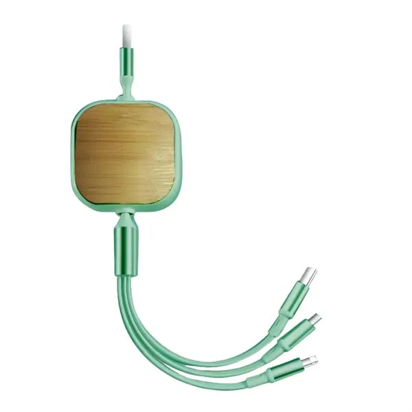 Eco Wheat Straw Three In One Fast Charging Cable