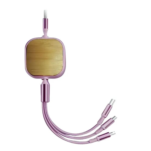 Eco Wheat Straw Three In One Fast Charging Cable