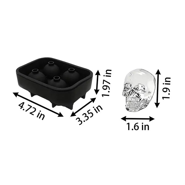Logo Spooky Multi-color Silicone Skull Ice Cube Tray