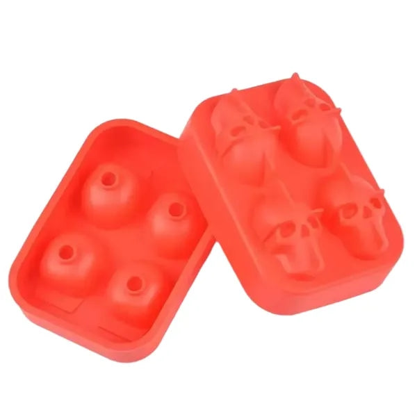 Logo Spooky Multi-color Silicone Skull Ice Cube Tray