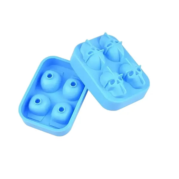 Logo Spooky Multi-color Silicone Skull Ice Cube Tray