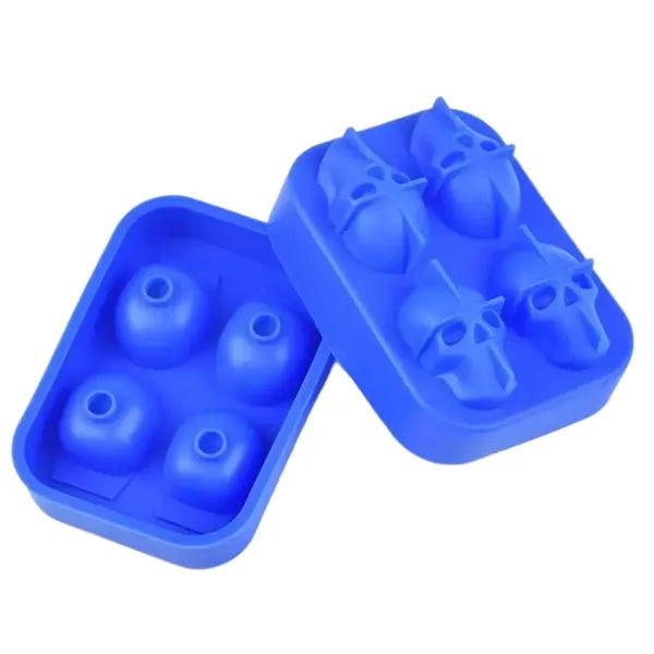 Logo Spooky Multi-color Silicone Skull Ice Cube Tray