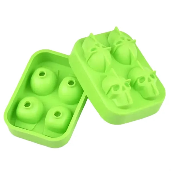 Logo Spooky Multi-color Silicone Skull Ice Cube Tray