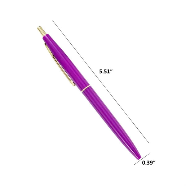 Multicolor Plastic Press Ballpoint Pen Office Stationery