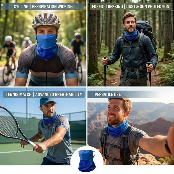 Durable Silk Fabric Cooling UV Protection Neck &Face Gaiter