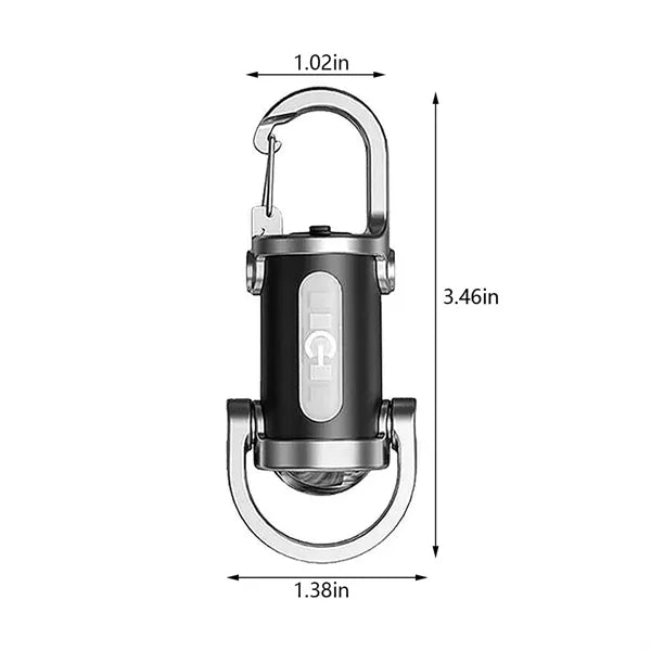 Mini bright COB walking searching hiking keychain flashlight