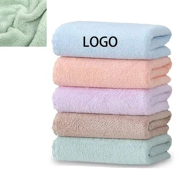 Coral Fleece Cut Edge Bath Towel Quick Dry