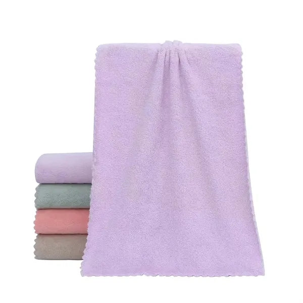 Coral Fleece Cut Edge Bath Towel Quick Dry