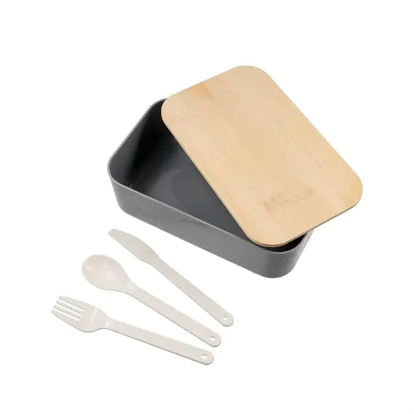 Portable Bento Lunch Box w/ Bamboo Lid