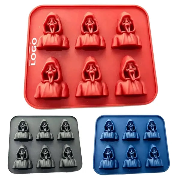 Low MOQ Custom Logo Funny Spooky Silicone Ice Cube Tray