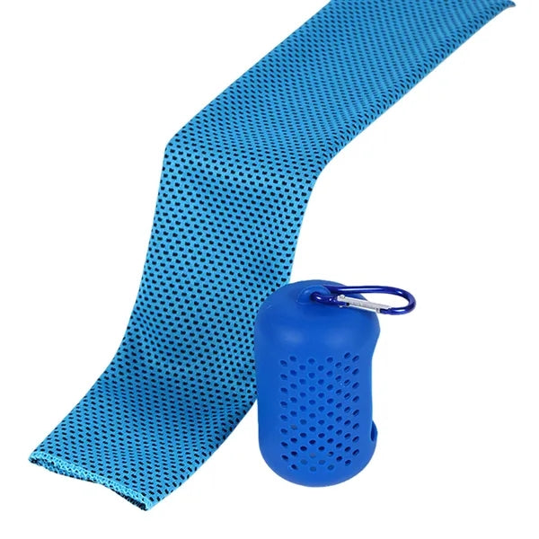 Cooling Quick Dry Sports Towel With Silicone Storage Bag