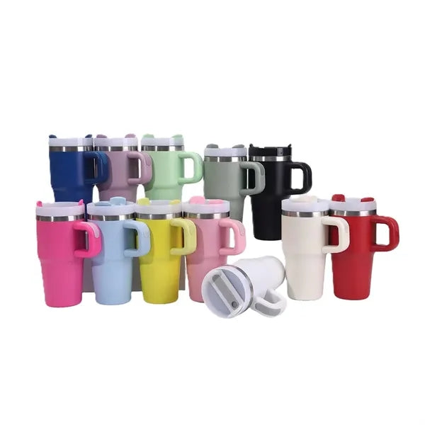Stainless Steel Vacuum Mug with Straw - 20 oz