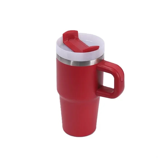Stainless Steel Vacuum Mug with Straw - 20 oz