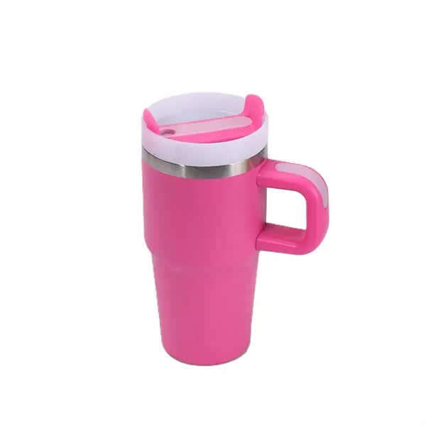 Stainless Steel Vacuum Mug with Straw - 20 oz