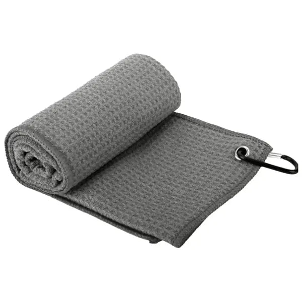 Microfiber Waffle Weave Golf Towel with Carabiner