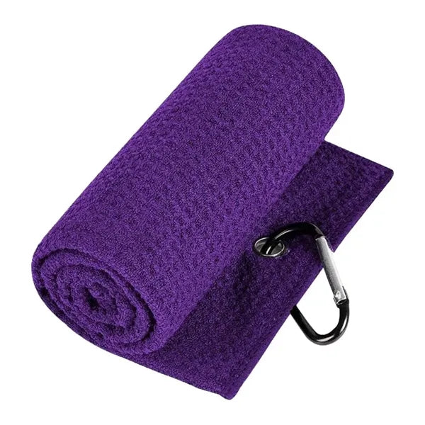 Microfiber Waffle Weave Golf Towel with Carabiner