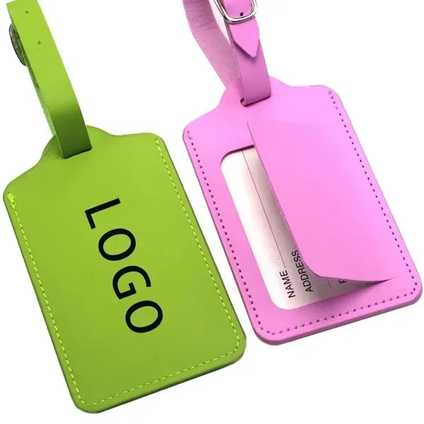 Logo PU Leather Boarding Pass Luggage Tag