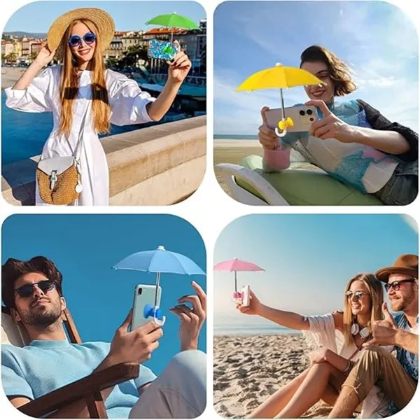Outdoor Adjustable Anti-reflective Phone Umbrella for Sun