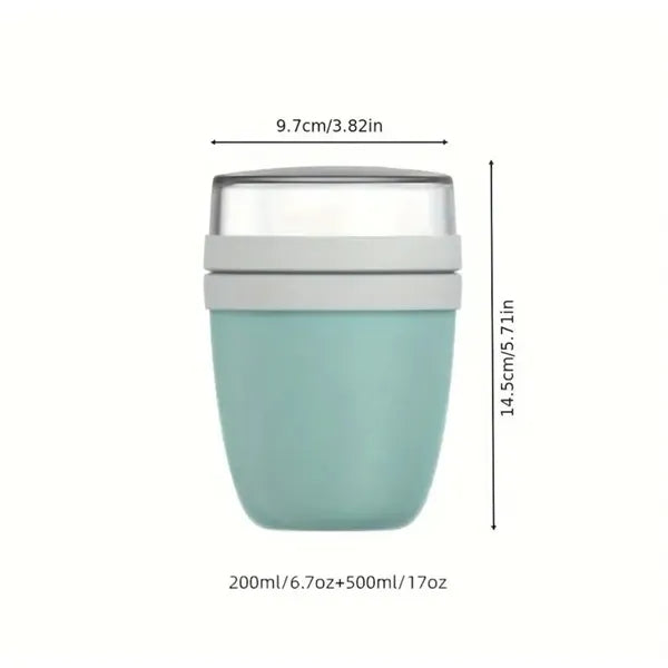 Double Layer Portable Cereal and Yogurt Cup Lunch Container