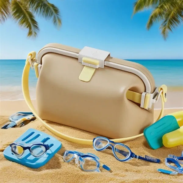 Outdoor Silicone Waterproof Folding Toiletry Beach Bag