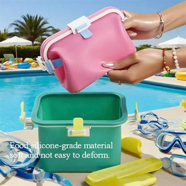 Outdoor Silicone Waterproof Folding Toiletry Beach Bag