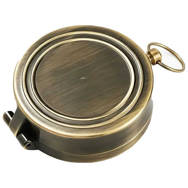Vintage Zinc Alloy Compass Pocket Watch