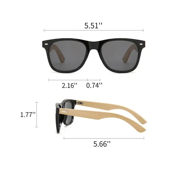 Mirror Bamboo Arm Miami Sunglasses