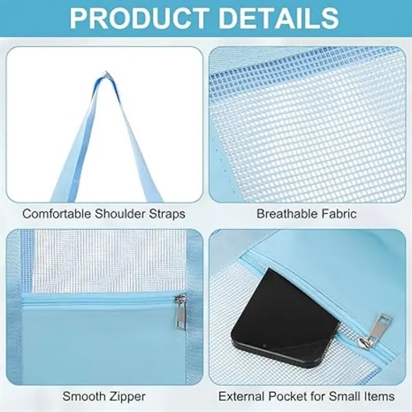 Travel Waterproof Mesh Beach Pool Tote Bag