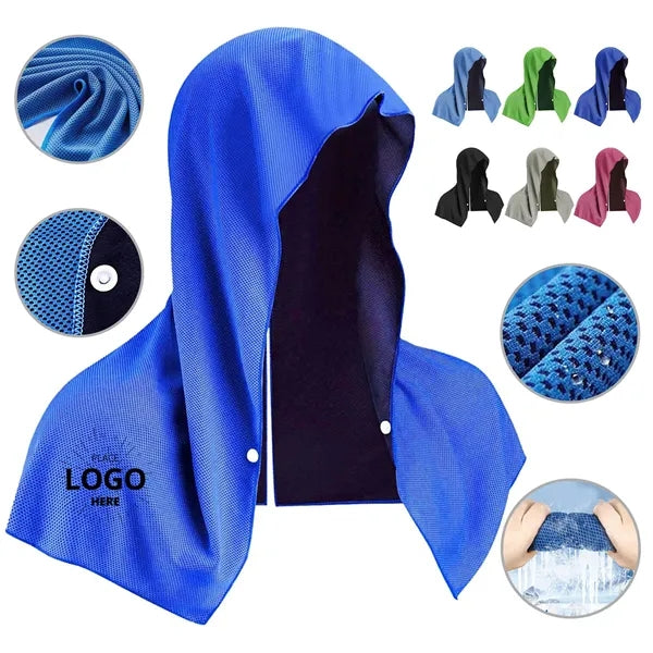 Instant Cooling Hoodie Ice Towels for Neck and Face