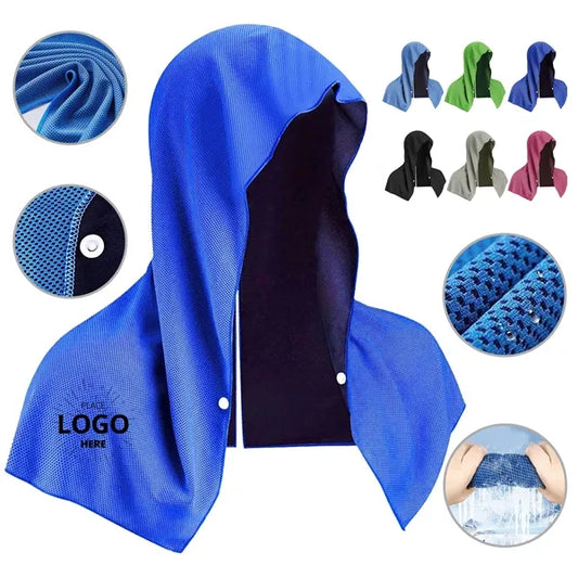 Instant Cooling Hoodie Ice Towels for Neck and Face