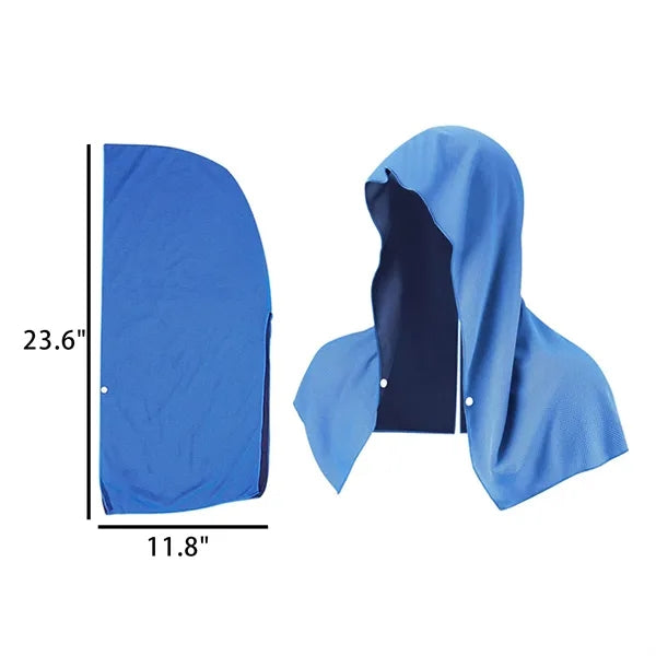 Instant Cooling Hoodie Ice Towels for Neck and Face