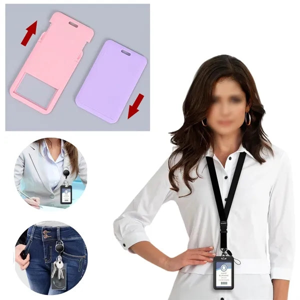 Full-color Lanyard and ID Badge Holder Set