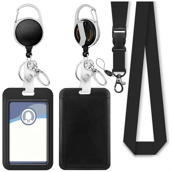 Full-color Lanyard and ID Badge Holder Set