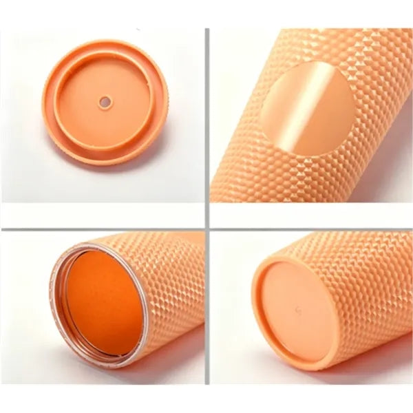 Large-Capacity Plastic Cup with Straw
