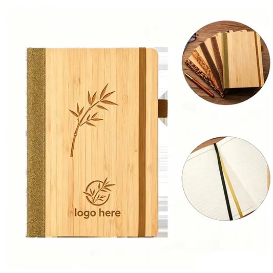 Bamboo Bound Notebook with Strap