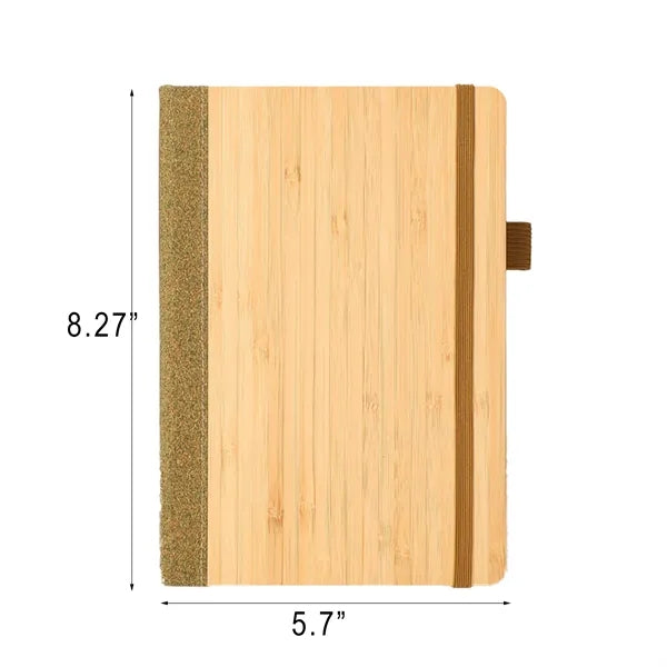 Bamboo Bound Notebook with Strap