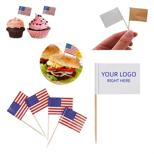 Six-Stick Toothpick Flag Mini Party Decor