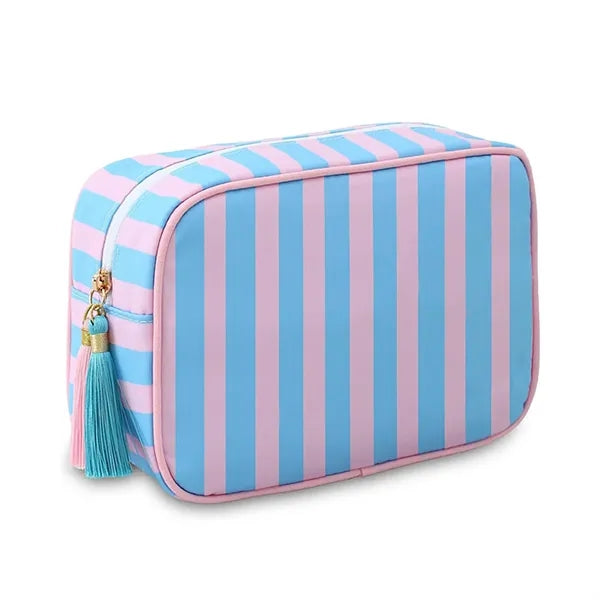 Striped Large Capacity Travel Toiletry Bag