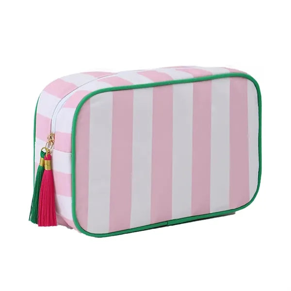 Striped Large Capacity Travel Toiletry Bag