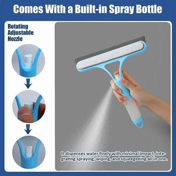 Multifunctional 3-in-1 Spray Window Cleaning Brush Tool