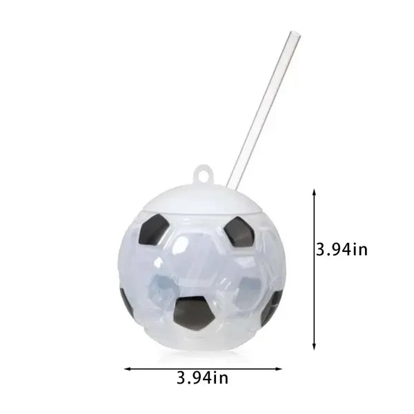 Party plastic 17 oz light up soccer cup with lid & straw