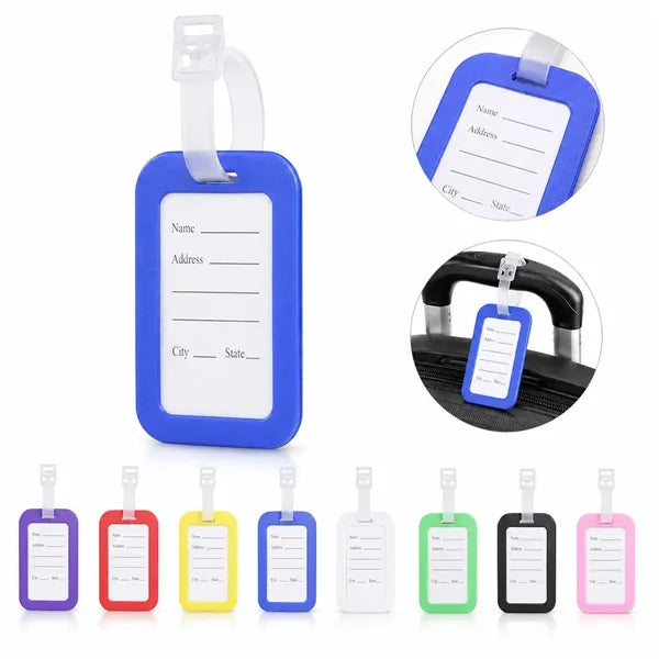 Logo PVC Luggage Tag for Suitcase Identification