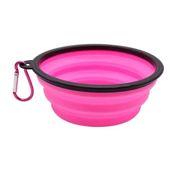 Collapsible Travel Silicone Pet Bowl - Custom Logo